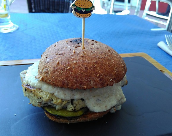 Hamburger Texan (avec crème de champignons)